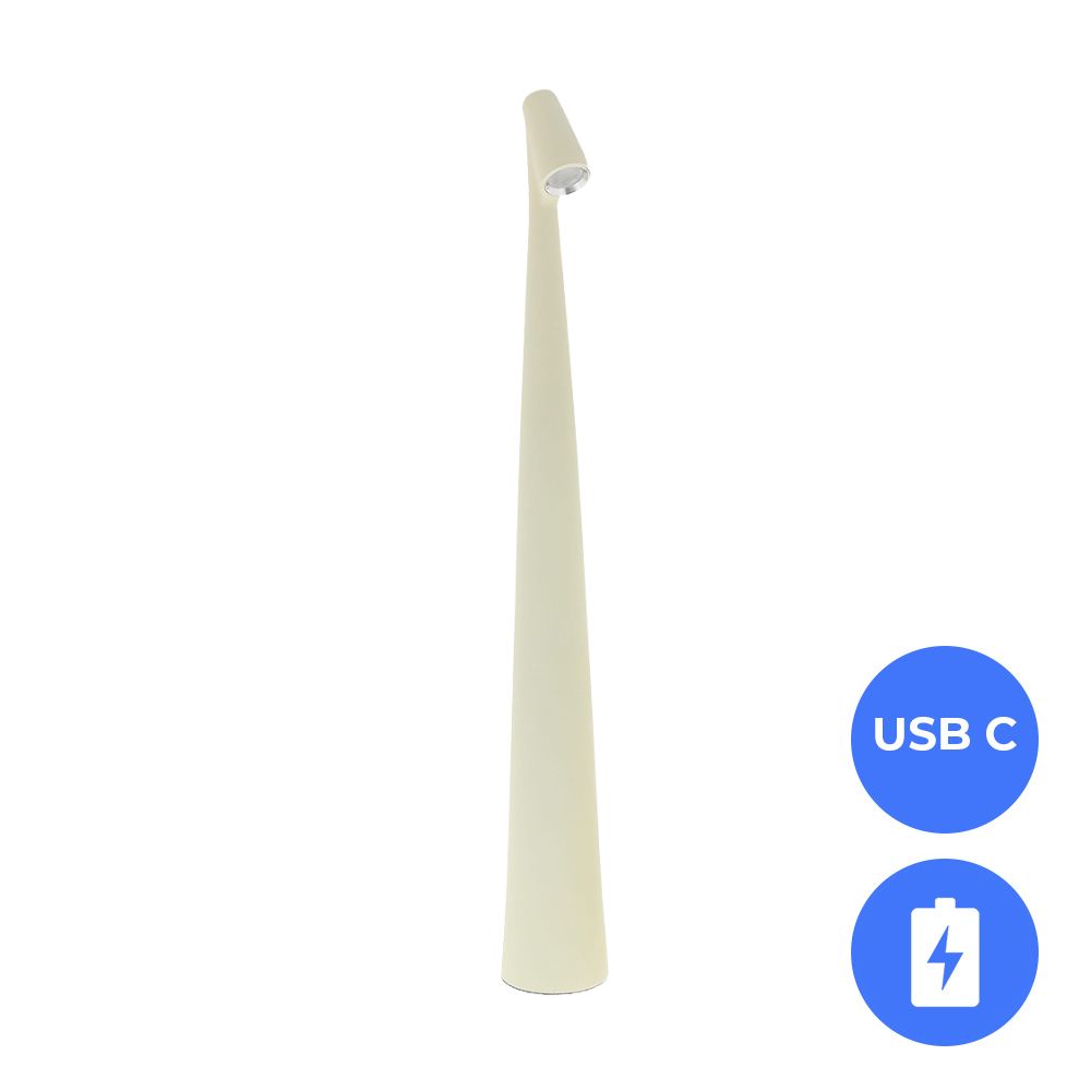 Nordic LED Tafellamp – Creme – 45 cm – Dimbaar