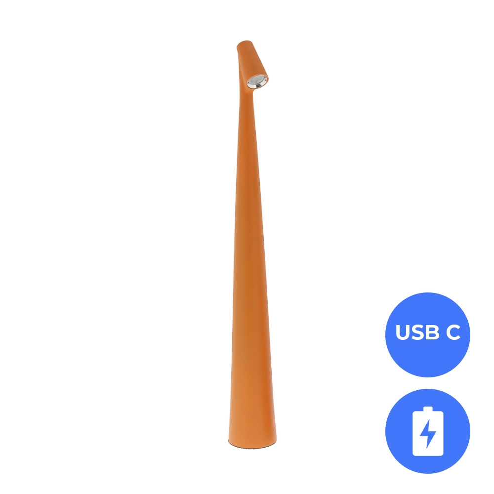 Nordic LED Tafellamp - Oranje - 45 cm - Dimbaar afbeelding