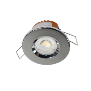 LED fire rated inbouwspot 6Watt rond CHROME IP65 dimbaar - CCT - interne driver - brandvertragend