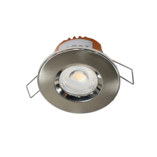 LED inbouwspot 6Watt rond NIKKEL Brandwerend Fire Rated dimbaar