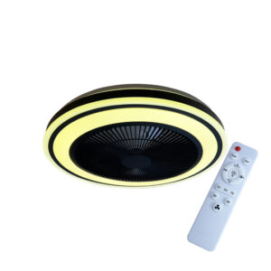 Plafondventilator - met afstandsbediening - Cuba ZWART 24Watt met LED lamp 3000K-4000K-6500K RGB CCT