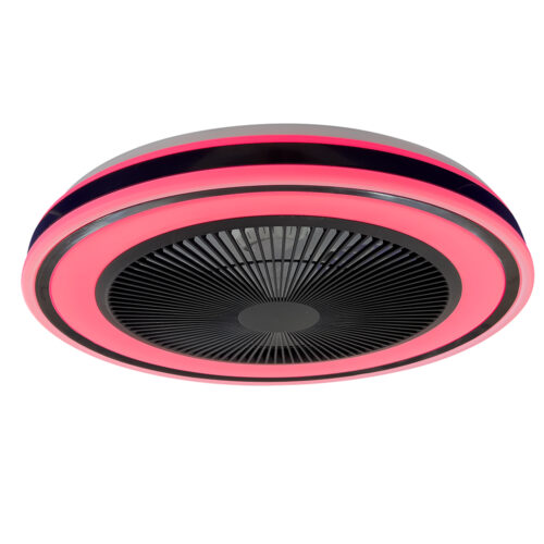 Plafondventilator - met afstandsbediening - Cuba ZWART 24Watt met LED lamp 3000K-4000K-6500K RGB CCT