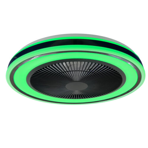 Plafondventilator - met afstandsbediening - Cuba ZWART 24Watt met LED lamp 3000K-4000K-6500K RGB CCT