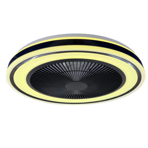 Plafondventilator - met afstandsbediening - Cuba ZWART 24Watt met LED lamp 3000K-4000K-6500K RGB CCT