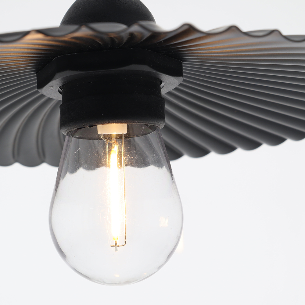 10m Arena LED Prikkabel - met Ribbel kapjes - IP65 Lichtsnoer Buiten - koppelbaar - Lampjes Slinger - inclusief 10x E27 lampen - Eco - Incl. Stekker