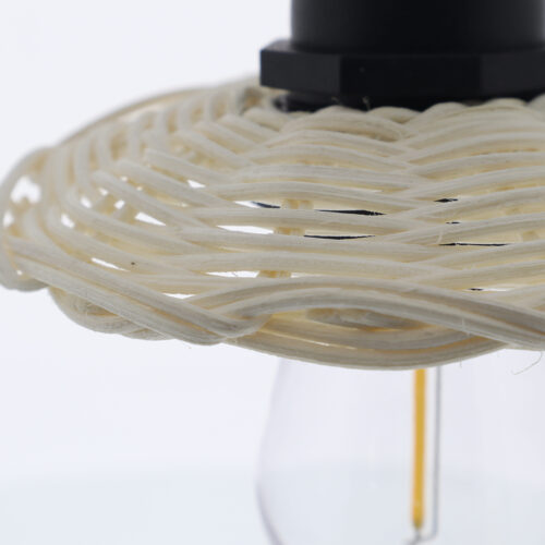 10m Arena LED Prikkabel - met Rotan kapjes - IP65 Lichtsnoer Buiten - koppelbaar - Lampjes Slinger - inclusief 10x E27 lampen - Eco - Incl. Stekker