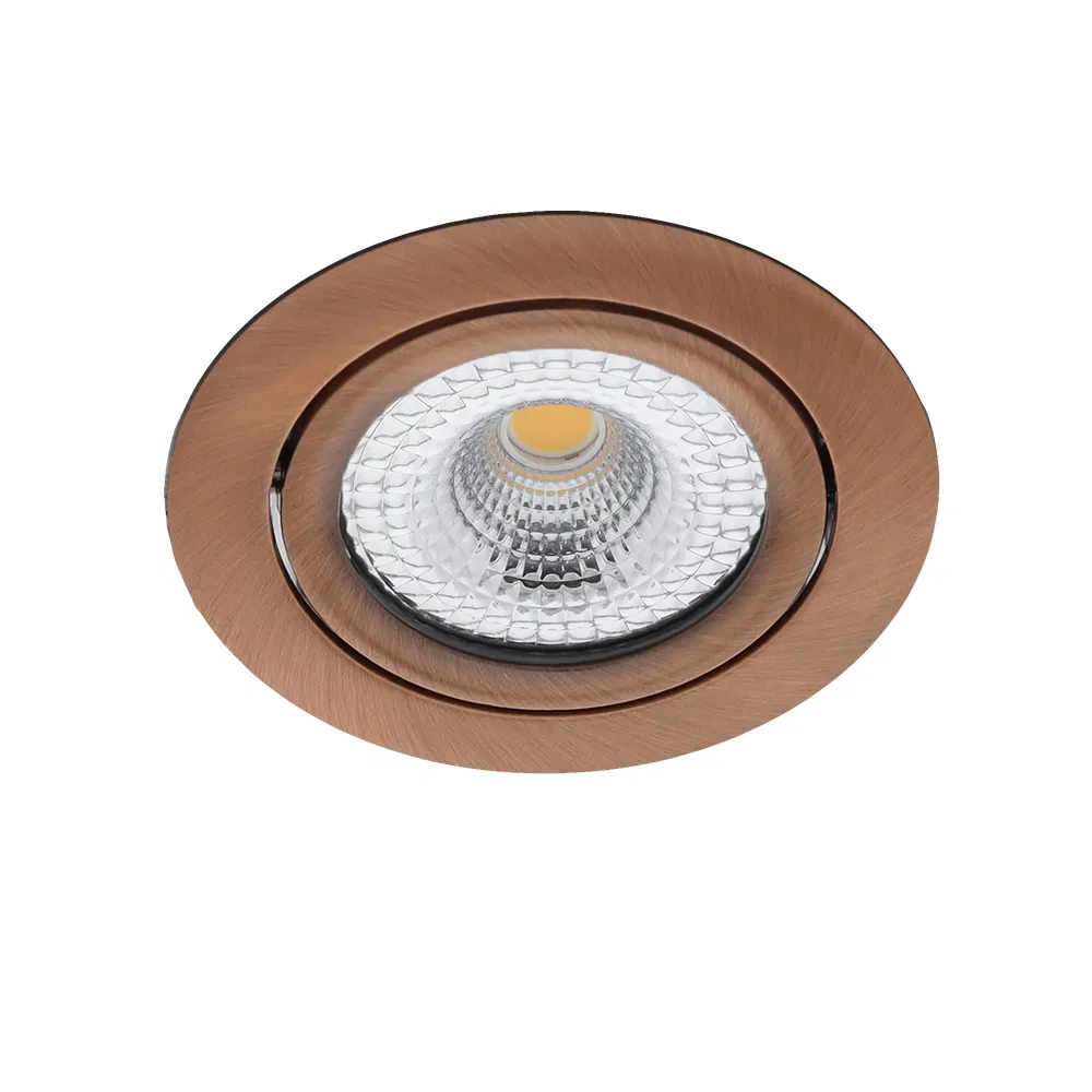 Bella Ondiepe LED spot kantelbaar 5Watt rond KOPER dimbaar - interne driver