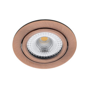 Bella Ondiepe LED spot kantelbaar 5Watt rond KOPER dimbaar - interne driver