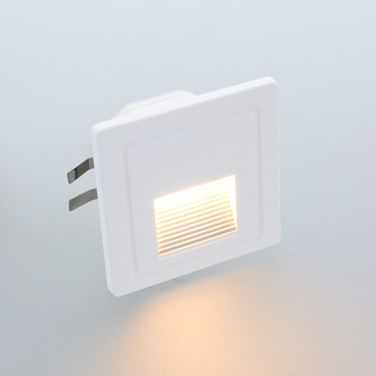 Vince LED trapverlichting 1.5Watt vierkant WIT IP65 voor WCD inbouwdoos