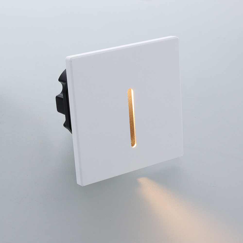Vince LED trapverlichting CCT 3Watt vierkant WIT IP65 doorlusbaar voor WCD inbouwdoos