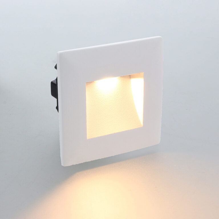 Vince LED trapverlichting CCT 3Watt vierkant WIT IP65 doorlusbaar voor WCD inbouwdoos