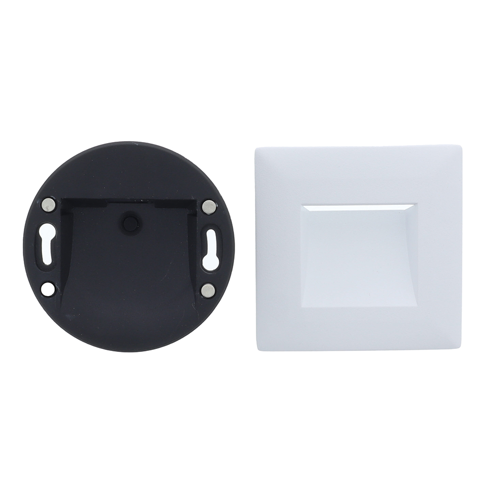 Vince LED trapverlichting CCT 3Watt vierkant WIT IP65 doorlusbaar voor WCD inbouwdoos