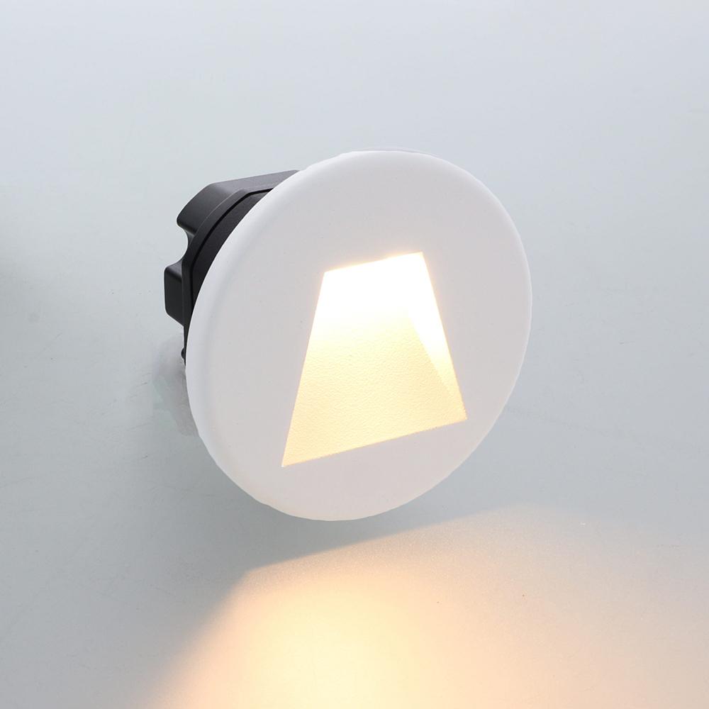 Vince LED trapverlichting CCT 3Watt rond WIT IP65 doorlusbaar voor WCD inbouwdoos