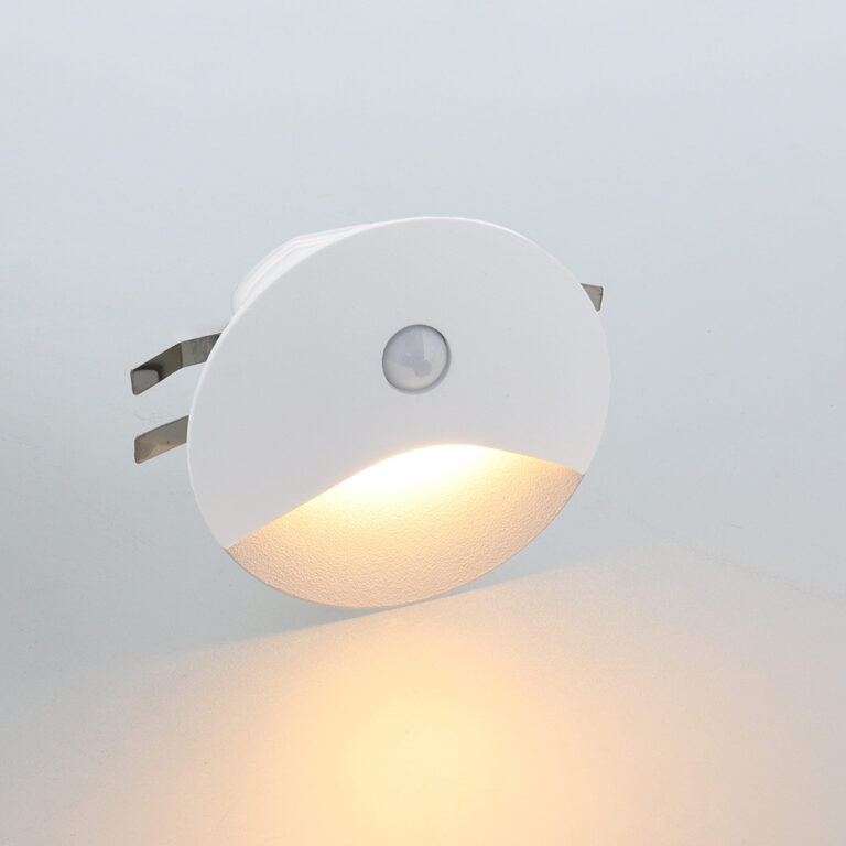 Vince LED wand-trapverlichting 3Watt WIT IP65 rond PIR