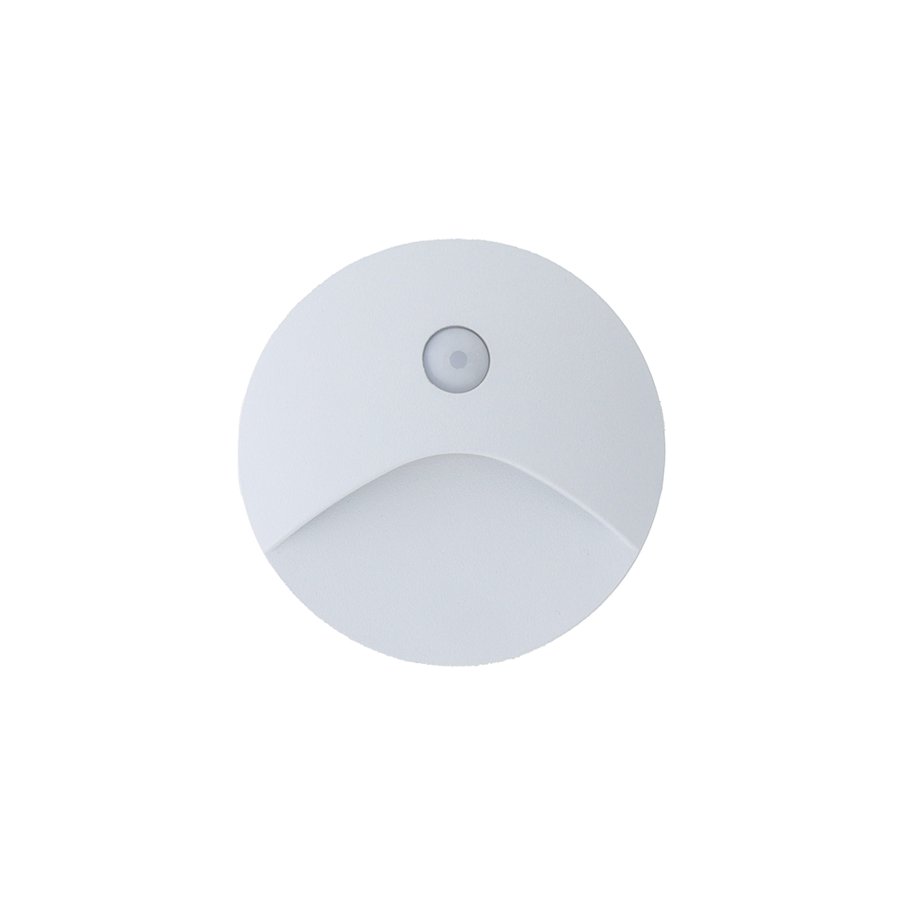 Vince LED wand-trapverlichting 3Watt WIT IP65 rond PIR