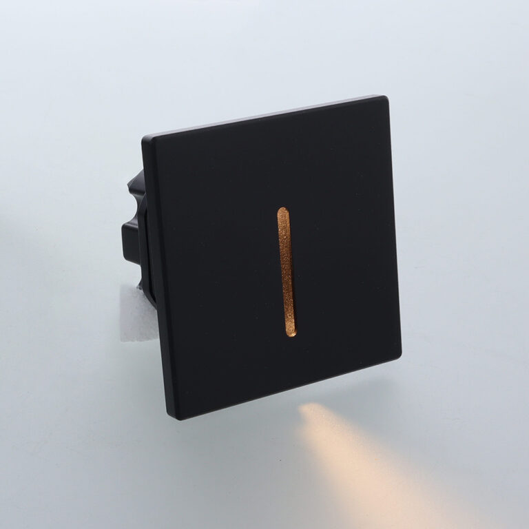 Vince LED trapverlichting CCT 3Watt vierkant ZWART IP65 doorlusbaar voor WCD inbouwdoos