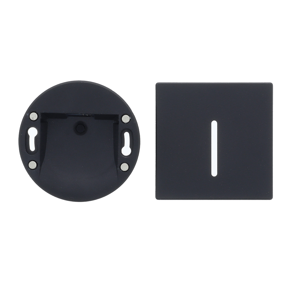 Vince LED trapverlichting CCT 3Watt vierkant ZWART IP65 doorlusbaar voor WCD inbouwdoos