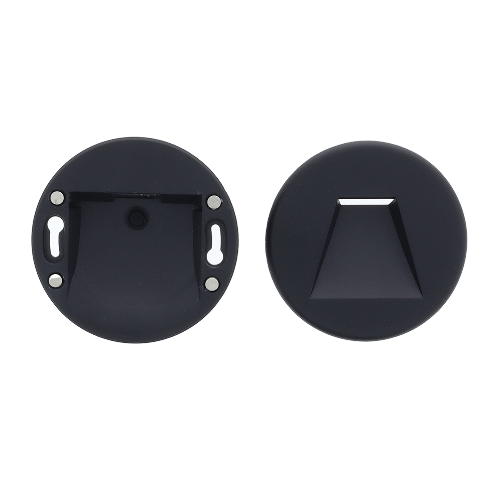 Vince LED trapverlichting CCT 3Watt rond ZWART IP65 doorlusbaar voor WCD inbouwdoos