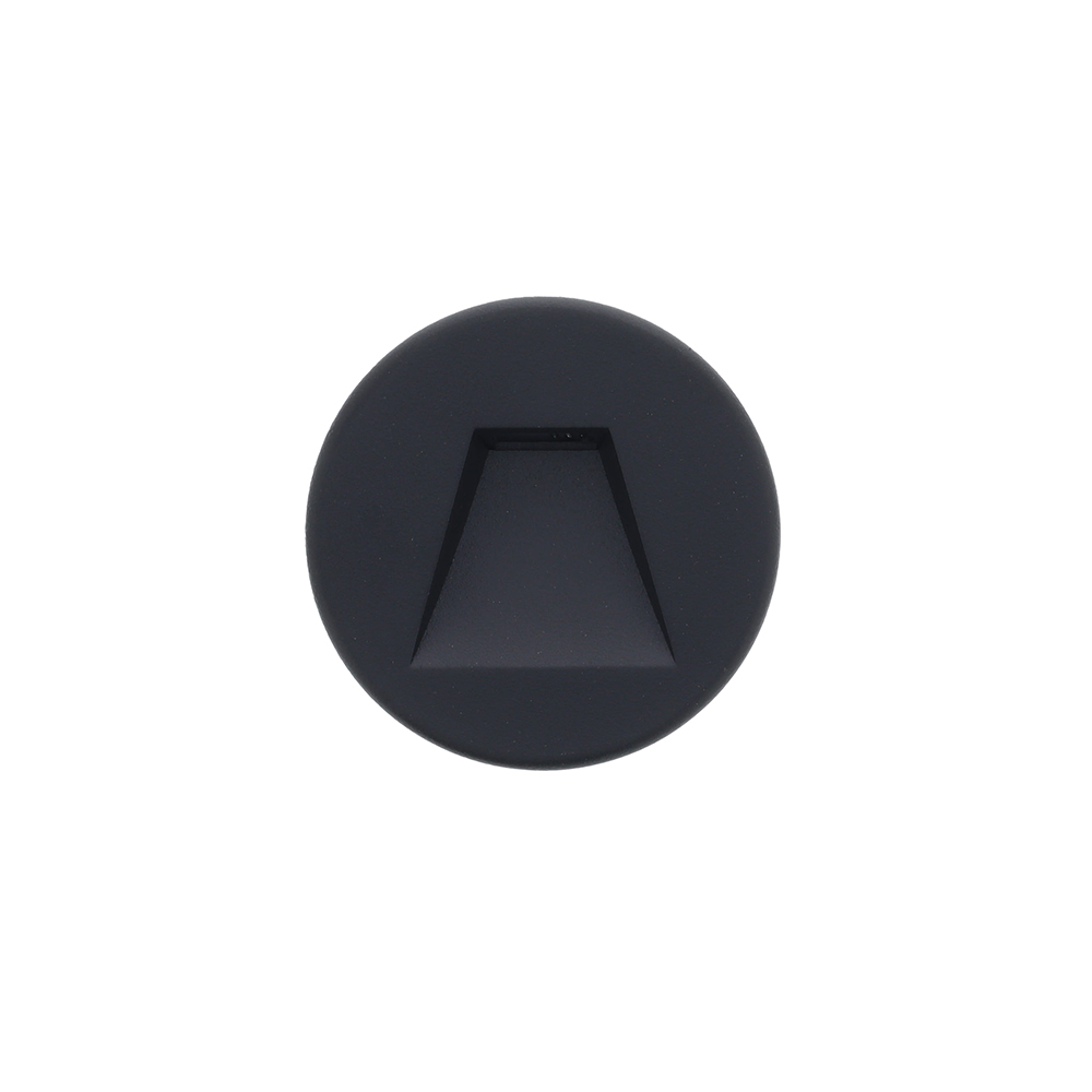 Vince LED trapverlichting CCT 3Watt rond ZWART IP65 doorlusbaar voor WCD inbouwdoos
