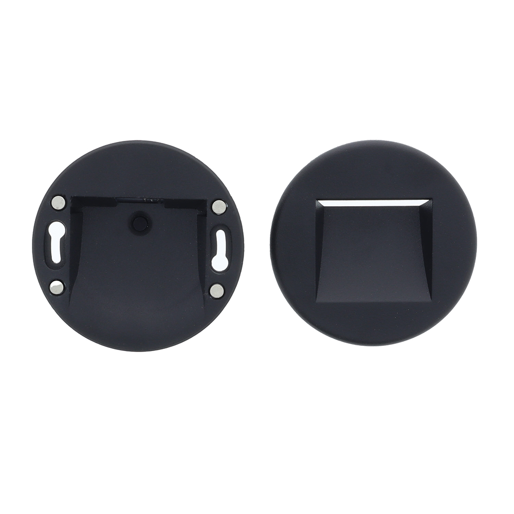 Vince LED trapverlichting CCT 3Watt rond ZWART IP65 doorlusbaar voor WCD inbouwdoos