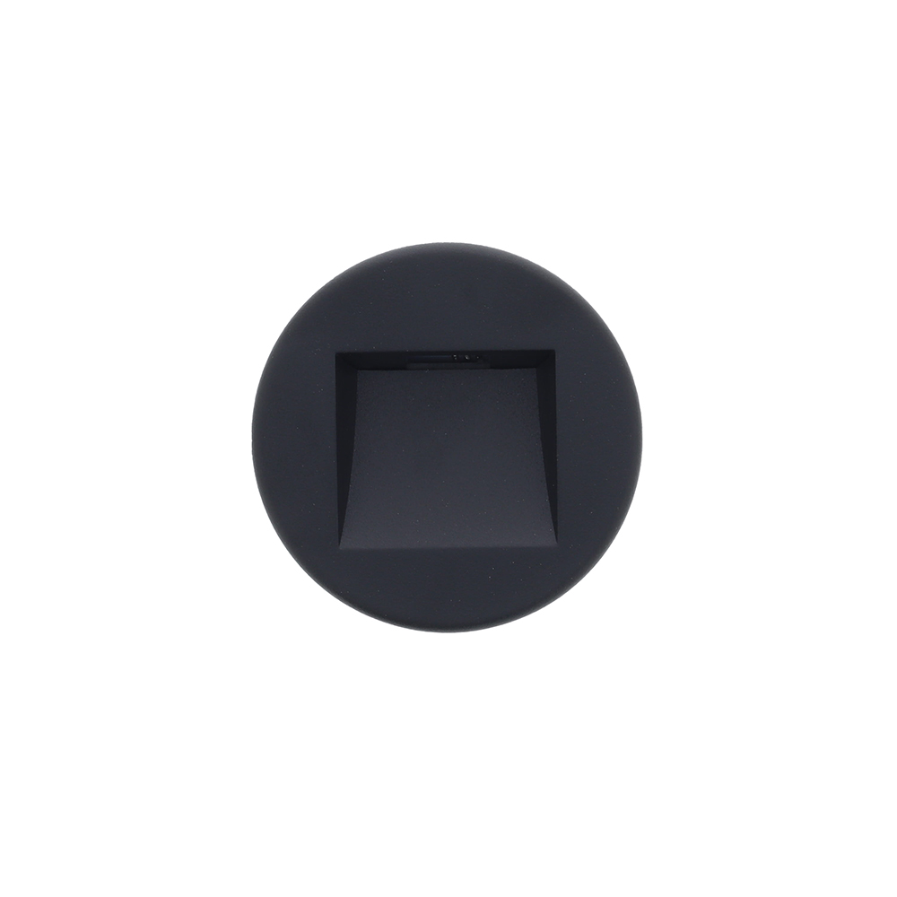 Vince LED trapverlichting CCT 3Watt rond ZWART IP65 doorlusbaar voor WCD inbouwdoos