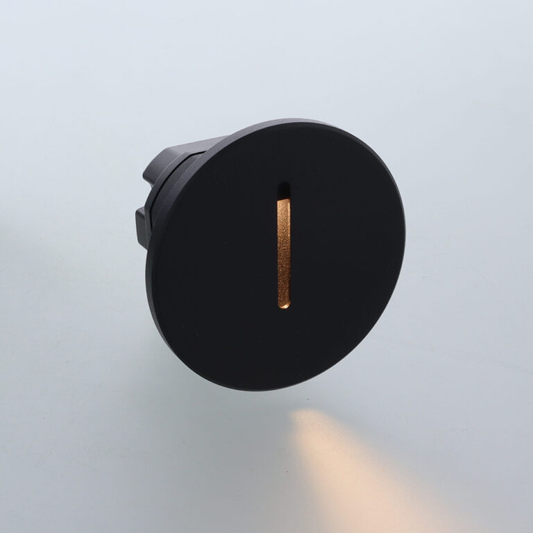 Vince LED trapverlichting CCT 3Watt rond ZWART IP65 doorlusbaar voor WCD inbouwdoos