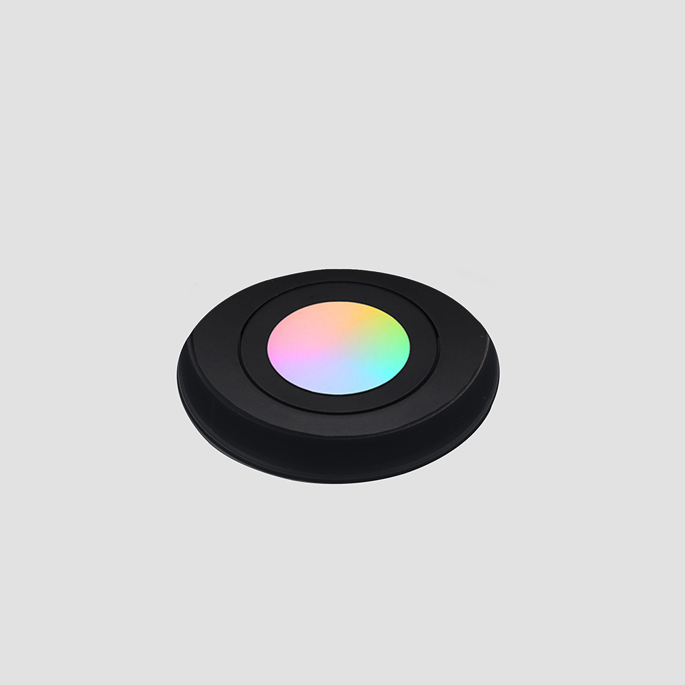 Zeno trimless Zigbee LED inbouwspot – ondiep 40mm, rond zwart, 5W, IP65, kantelbaar & dimbaar, White & Color