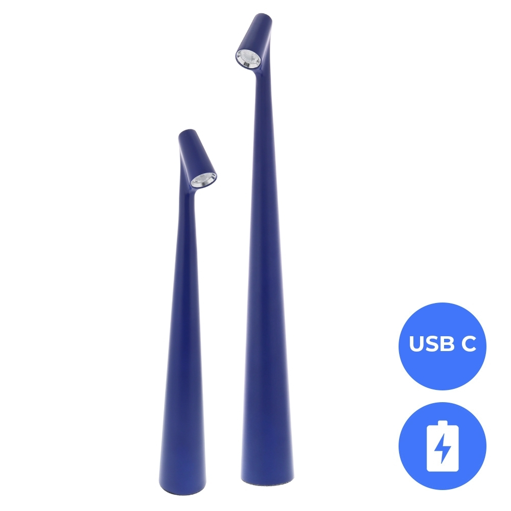 Nordic LED Tafellamp – Marineblauw– 34 cm – Dimbaar
