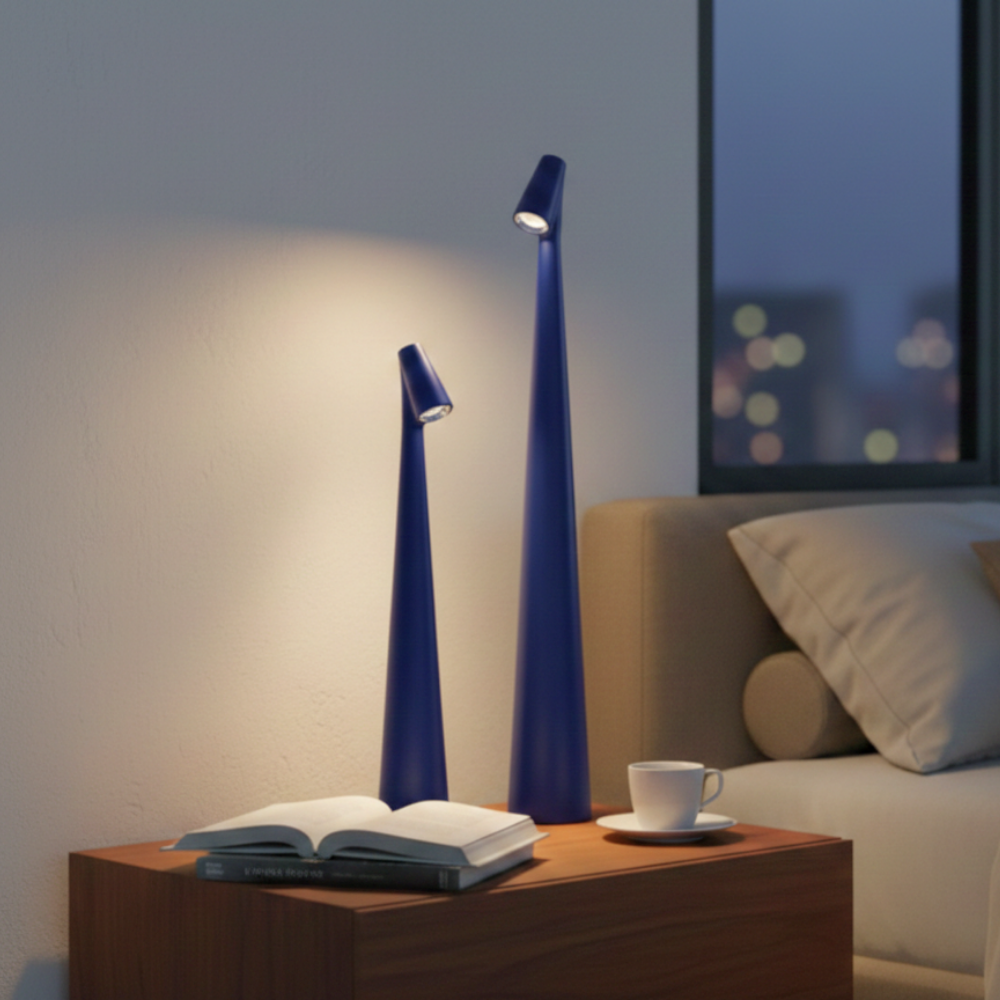 Nordic LED Tafellamp – Marineblauw– 34 cm – Dimbaar