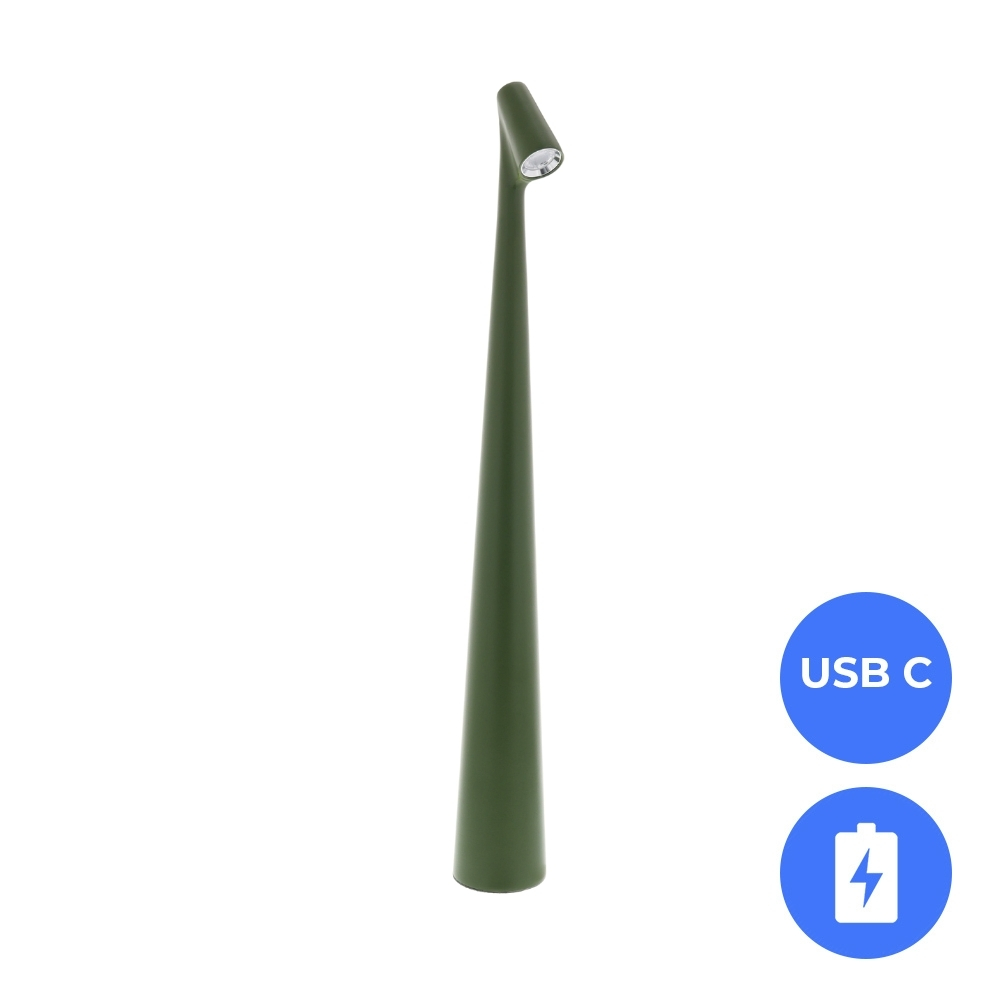 Nordic LED Tafellamp - Mosgroen - 45 cm - Dimbaar afbeelding