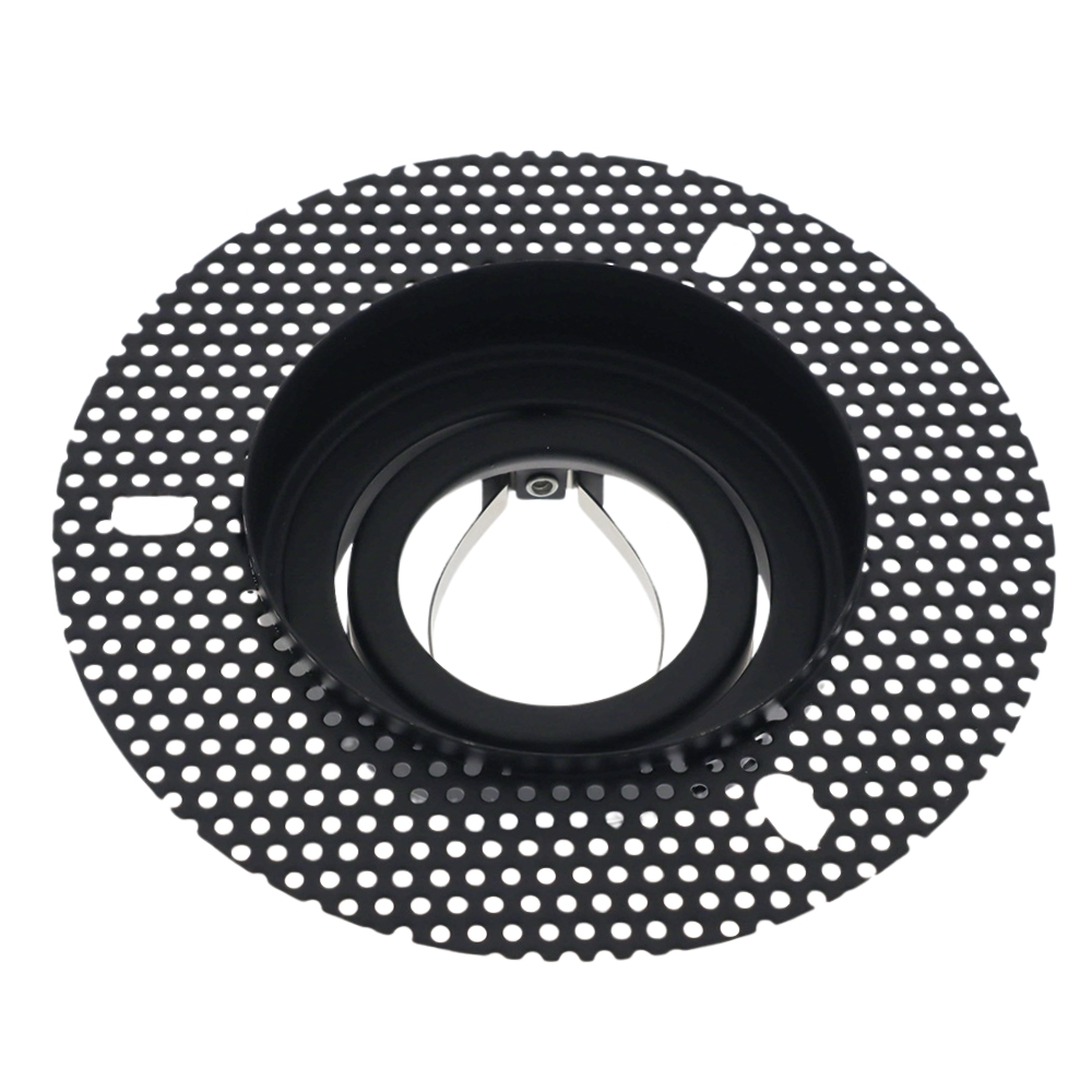 LED trimless stucframe spot armatuur rond ZWART kantelbaar afbeelding