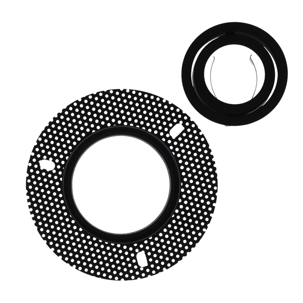 LED trimless stucframe spot armatuur rond ZWART kantelbaar