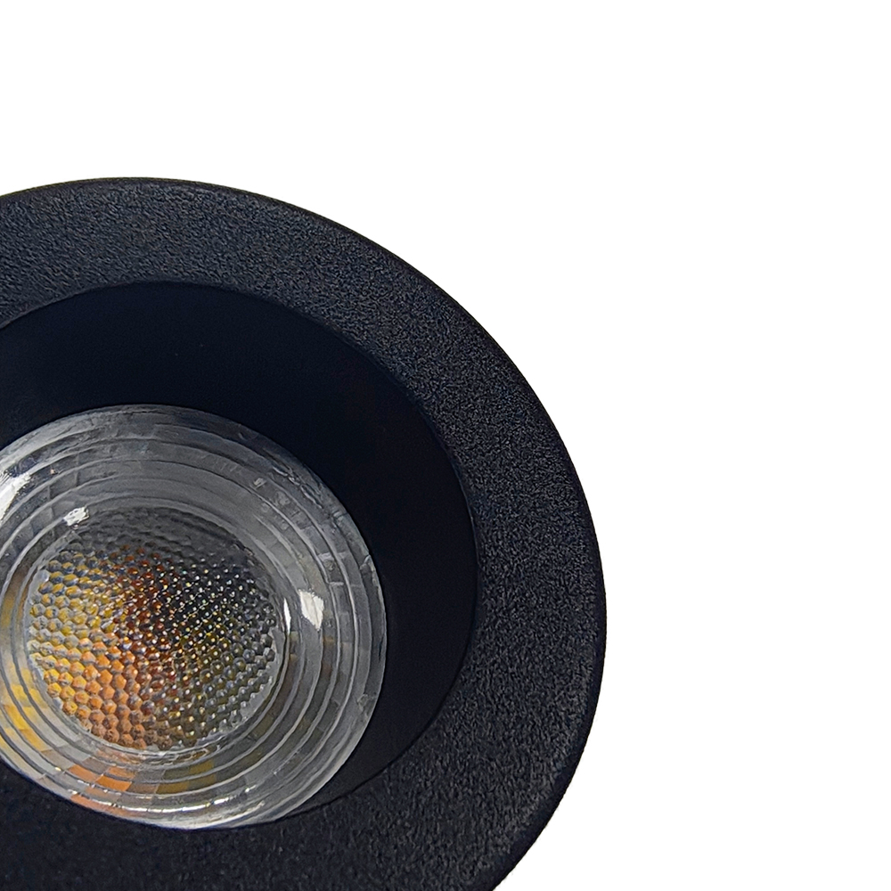 LED fire rated mini inbouwspot 4Watt rond ZWART IP65 dimbaar - CCT switch - 2700K - 3000K - 4000k - 5700K - brandvertragend