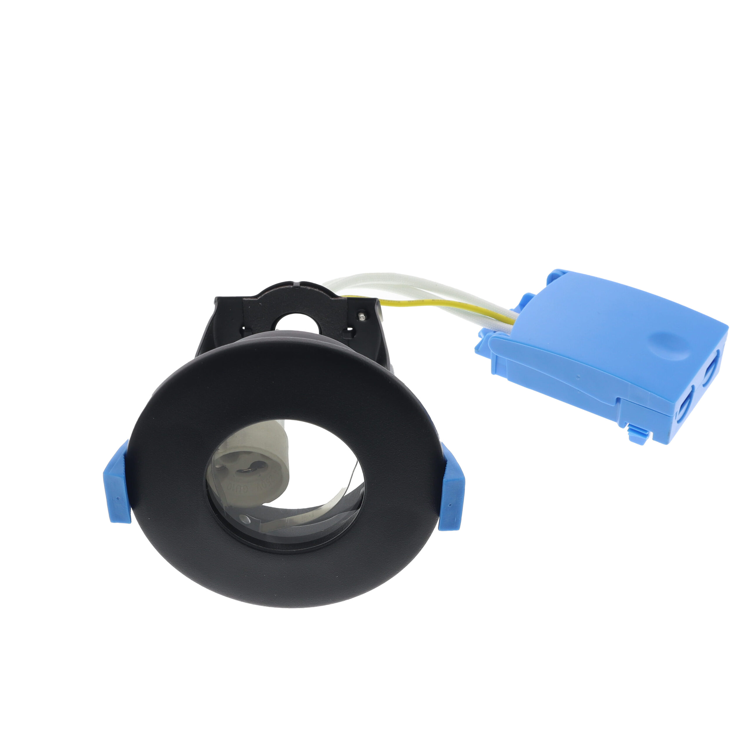 Fire rated inbouwspot armatuur GU10 rond ZWART IP65 - brandvertragend