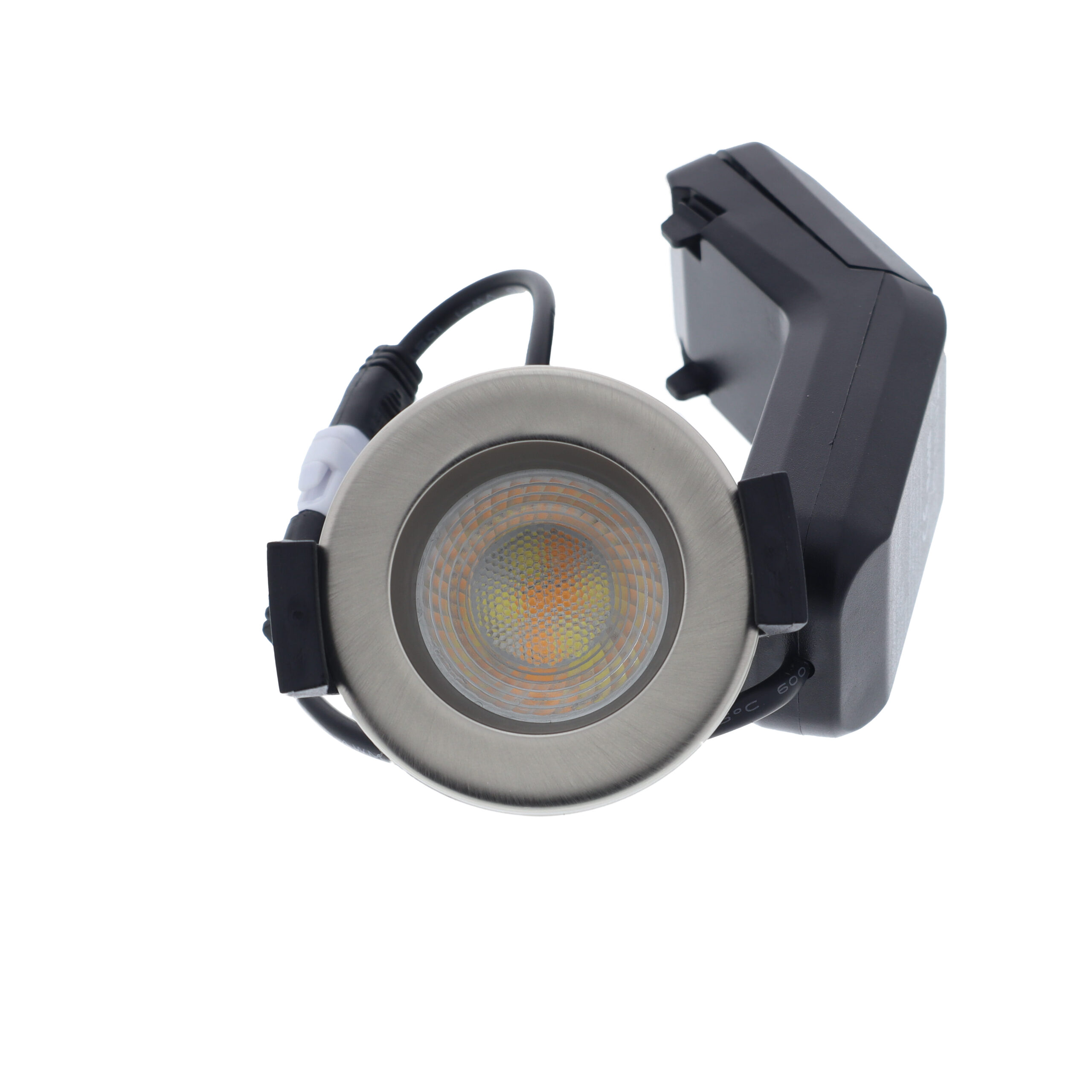 LED fire rated mini inbouwspot 4Watt rond NIKKEL IP65 dimbaar - CCT switch - 2700K - 3000K - 4000k - 5700K - brandvertragend