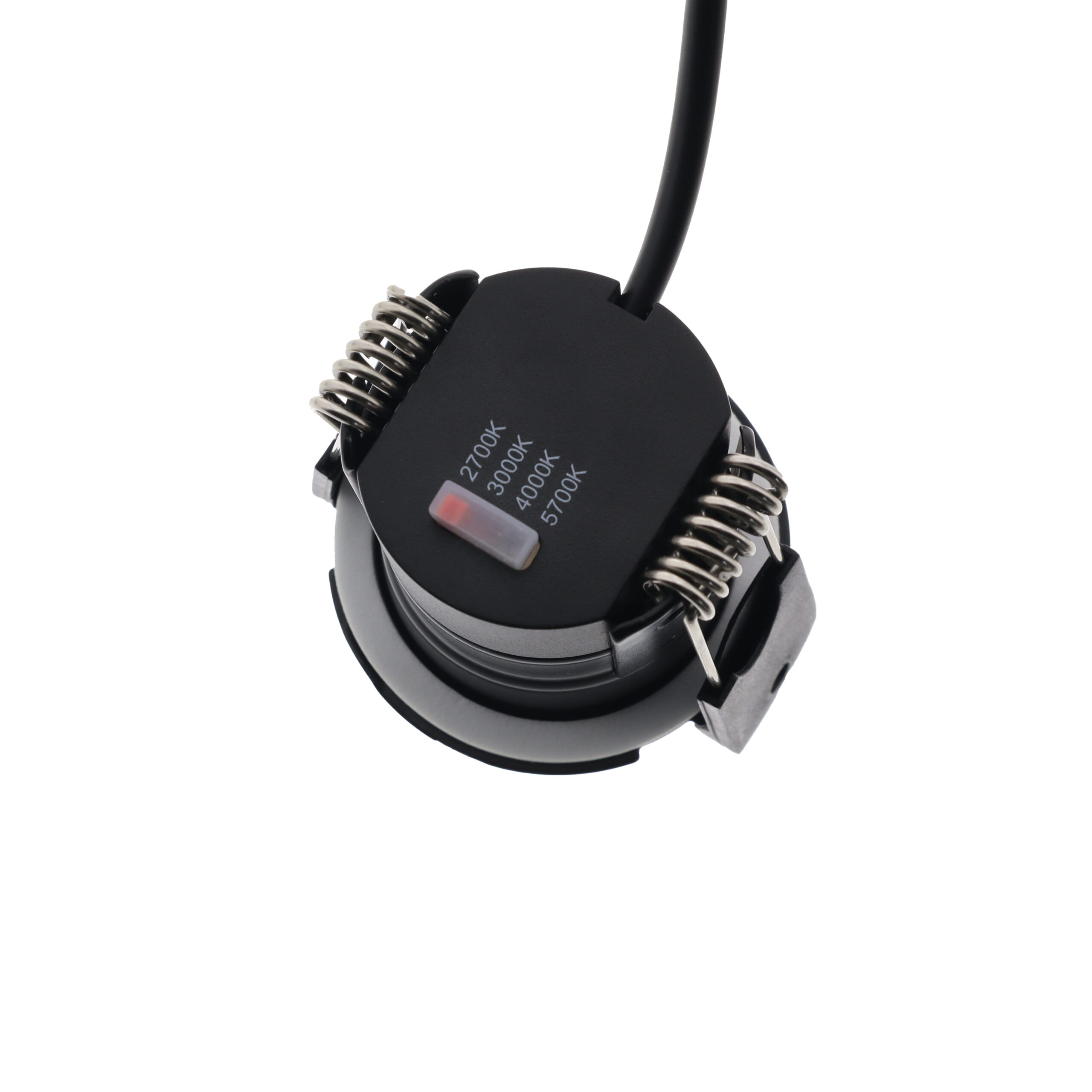 LED fire rated mini inbouwspot 4Watt rond NIKKEL IP65 dimbaar - CCT switch - 2700K - 3000K - 4000k - 5700K - brandvertragend