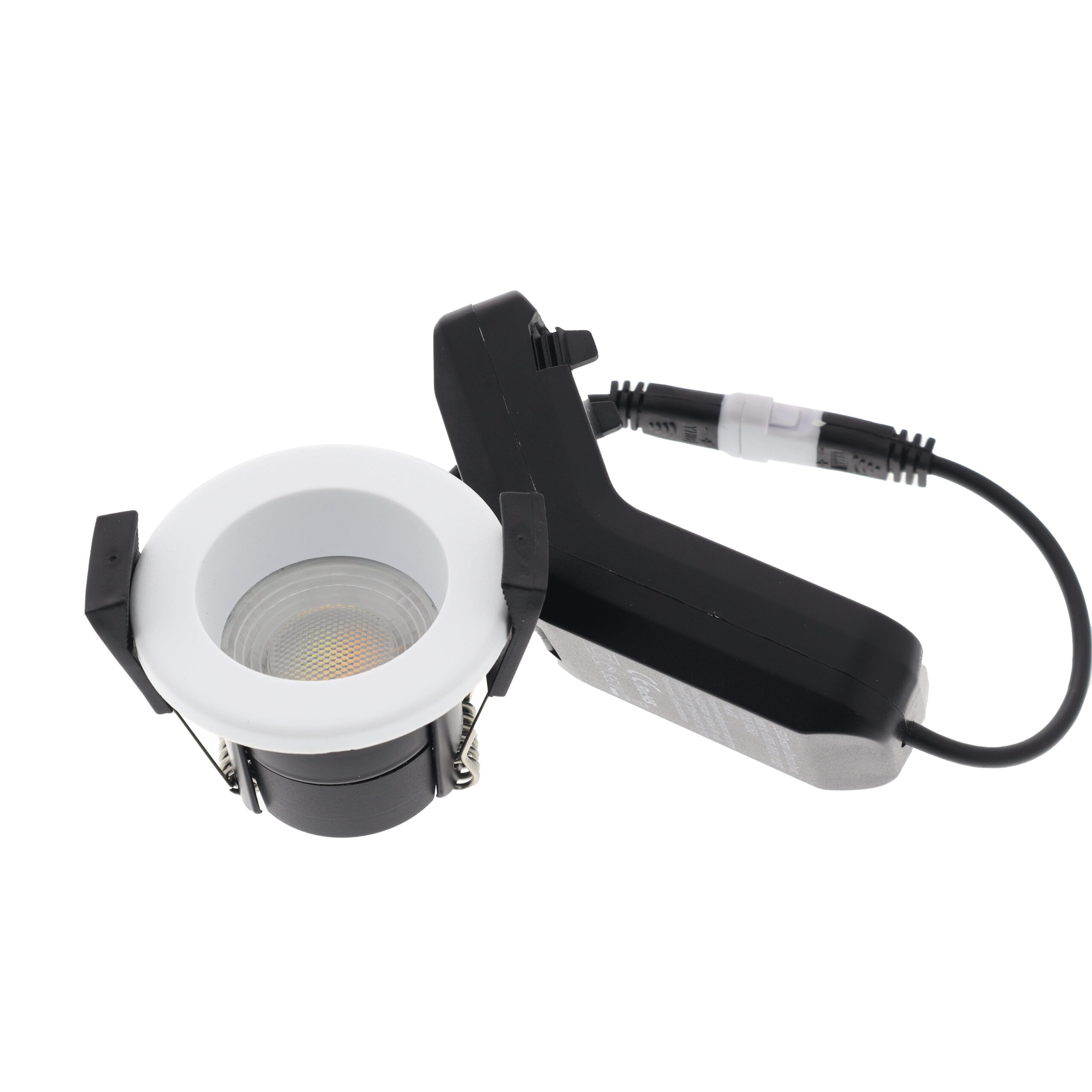 LED fire rated mini inbouwspot 4Watt rond WIT IP65 dimbaar - CCT switch - 2700K - 3000K - 4000k - 5700K - brandvertragend