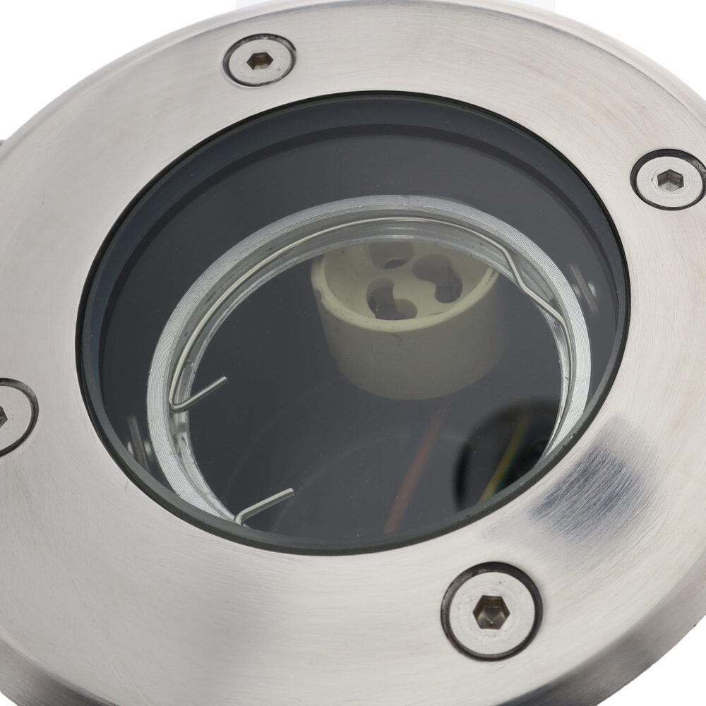 LED grondspot GU10 Ø11cm – kantelbaar - RVS armatuur – 230V – IP67 waterdicht rond