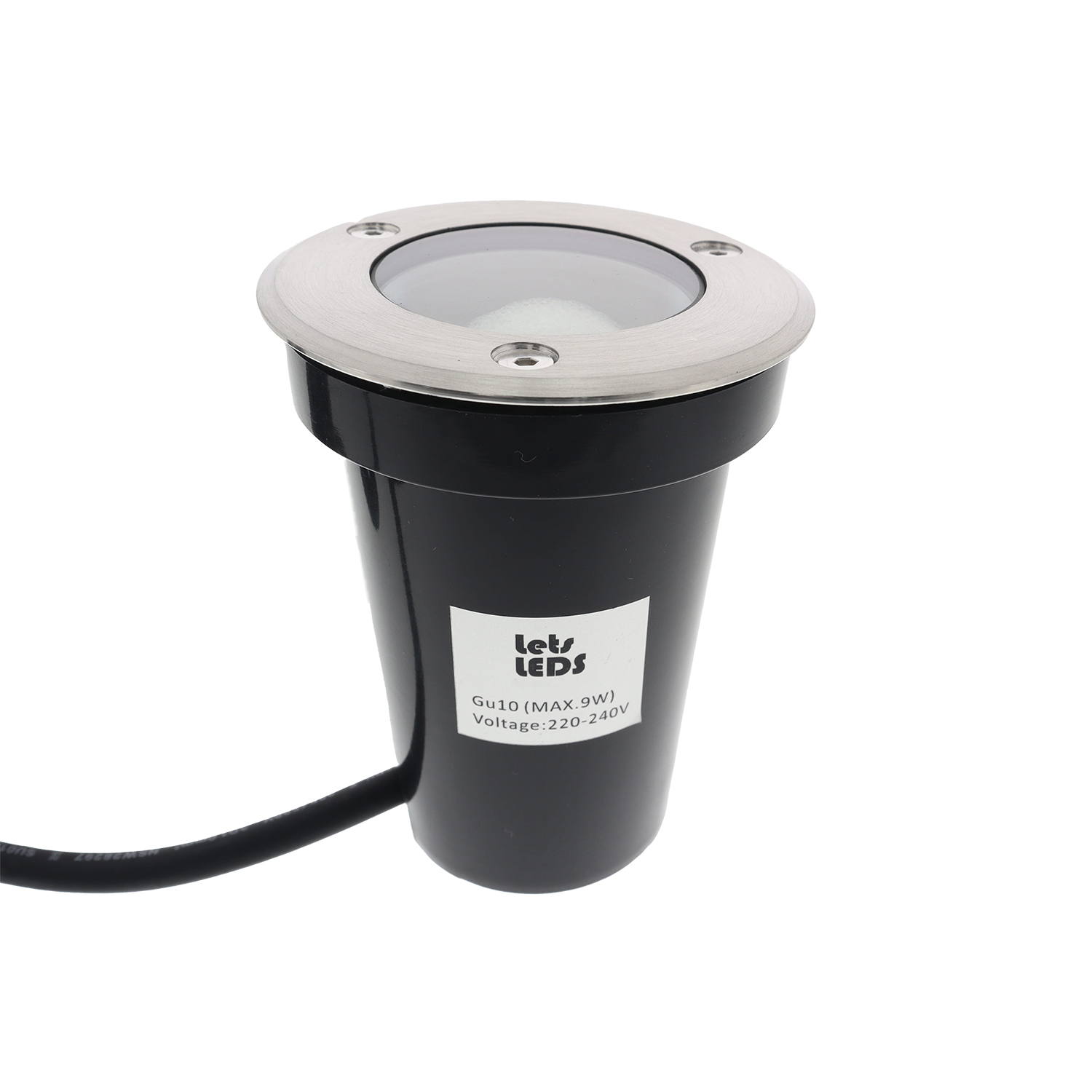 Mini LED grondspot GU10 Ø8cm – RVS armatuur – 230V – IP67 waterdicht rond