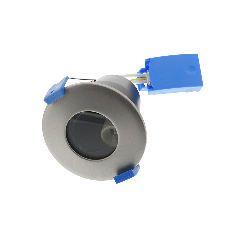 Fire rated inbouwspot armatuur GU10 rond NIKKEL IP65 - brandvertragend