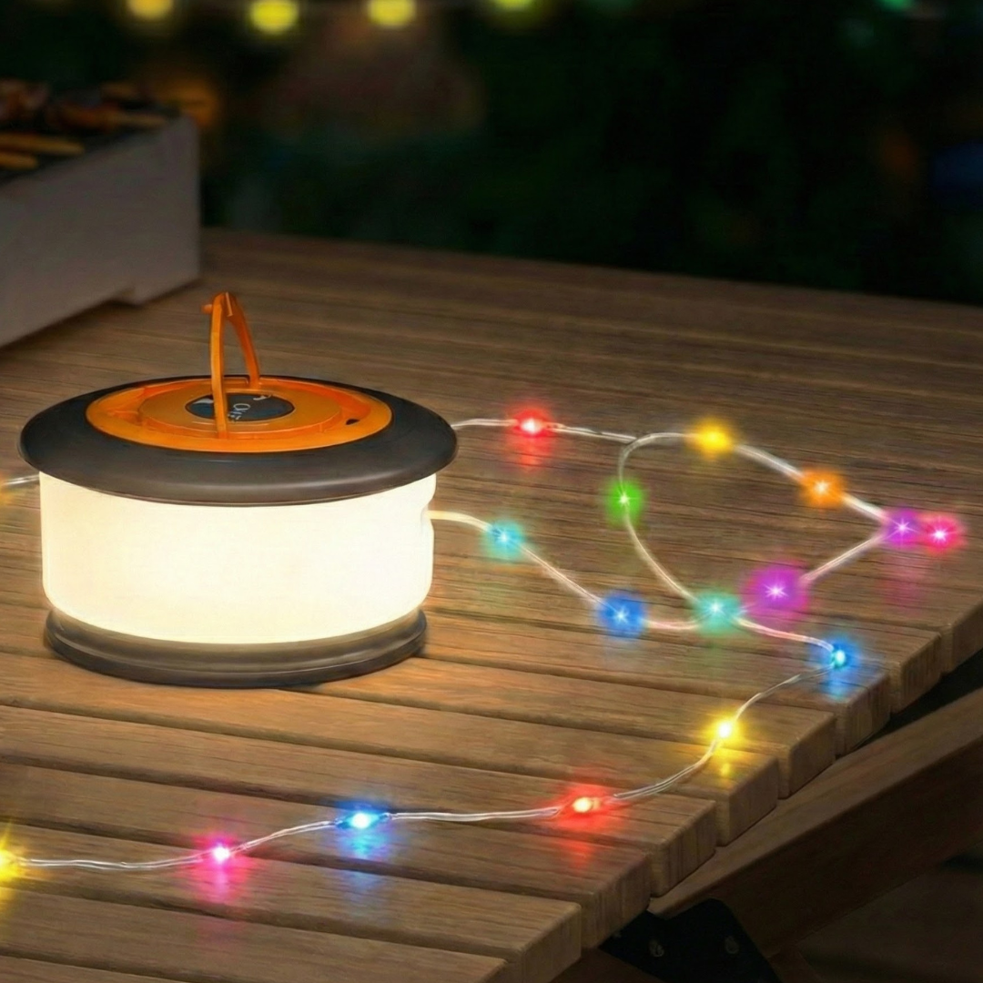 Camping Decoratieve Lichtsnoer | RGB | warm wit | 10 meter | 5W | 2200mAh afbeelding