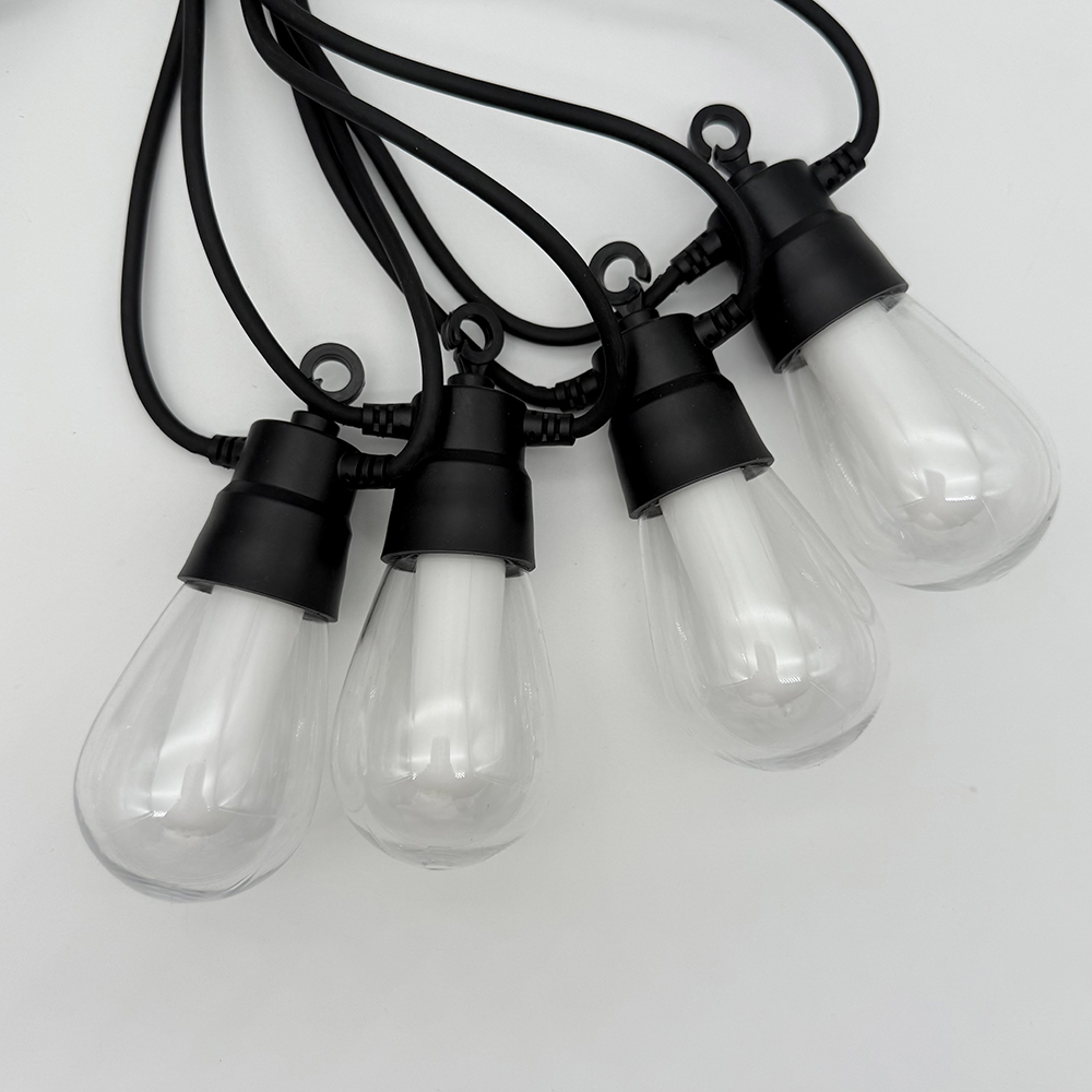 8m Arena Solar LED Prikkabel RGB &amp; Warm Wit - afstandsbediening - USB-C &amp; Zonnepaneel - inclusief 10x E27 lampen