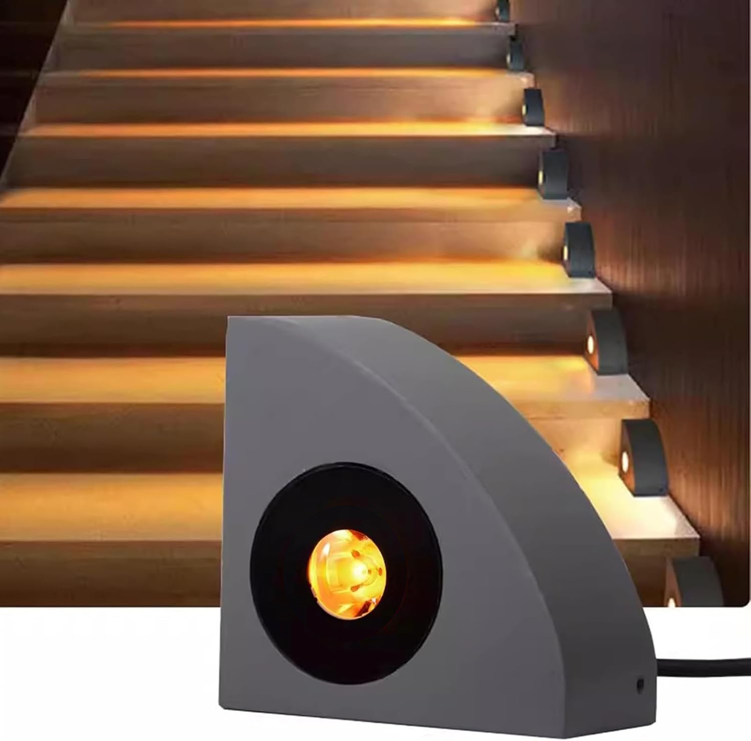 Hoekverlichting voor trede - IP65 - 1Watt - warm wit - 2700K - 230Volt afbeelding