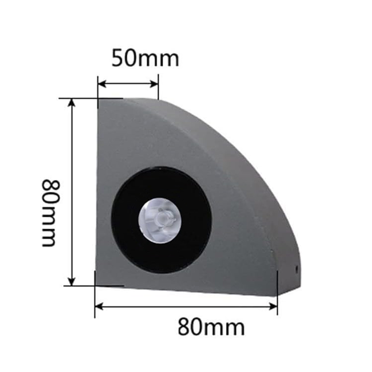 Hoekverlichting voor trede - IP65 - 1Watt - warm wit - 2700K - 230Volt