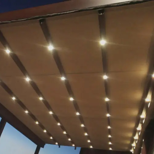 Grijze LED veranda / overkapping / tuinhuis inbouwspots - set van 12 dimbare IP65 spots 12Volt 2700K warm wit