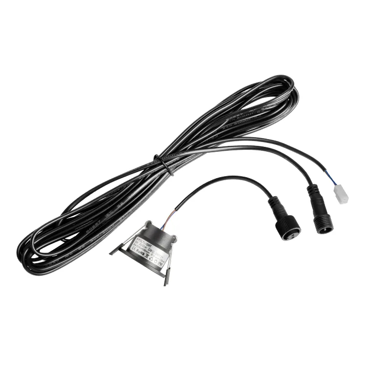 Grijze LED veranda / overkapping / tuinhuis inbouwspots - set van 12 dimbare IP65 spots 12Volt 2700K warm wit