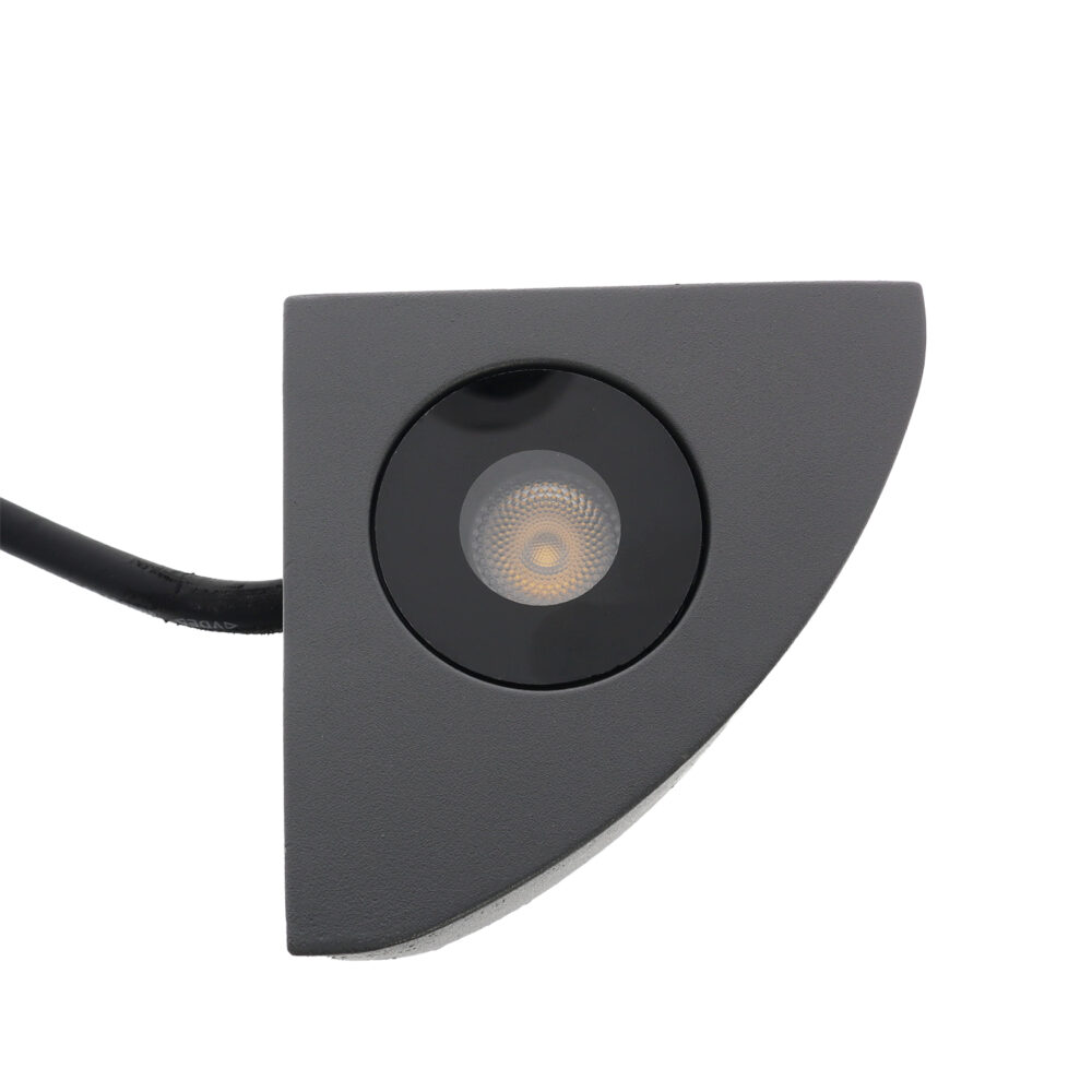 Hoekverlichting voor trede - IP65 - 1Watt - warm wit - 2700K - 230Volt