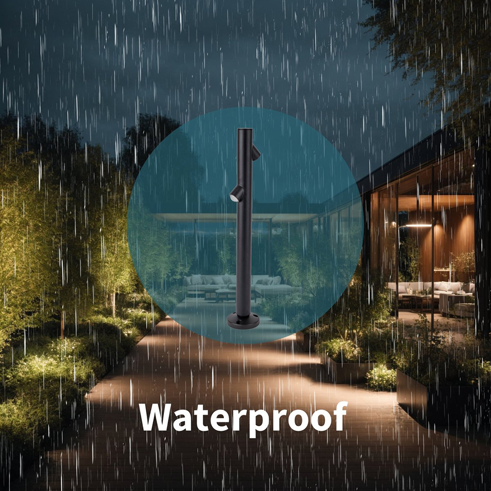 Ronde staande LED tuinlamp Silas met 2 lichtpunten 60 cm | warm wit | IP65 buitenlamp pad‑ &amp; terraslicht