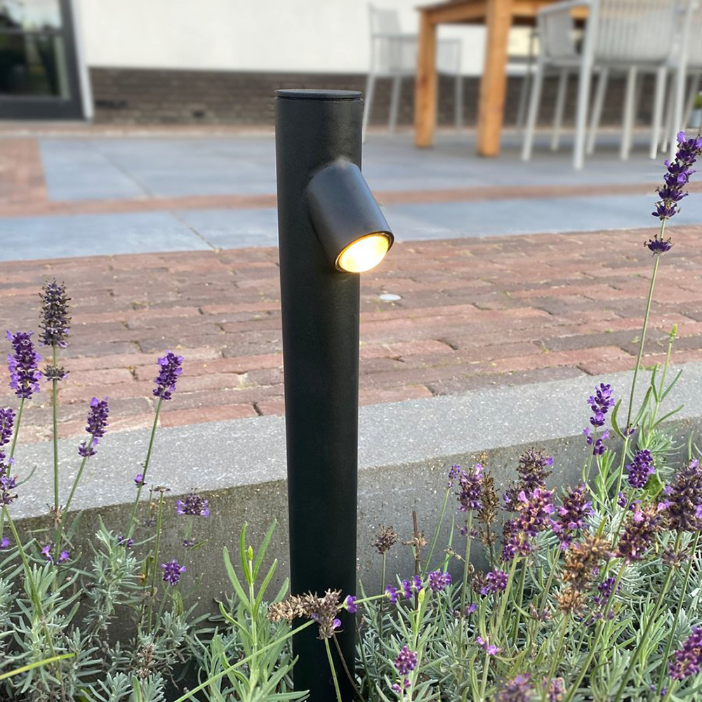 Ronde staande LED tuinlamp Silas met 1 lichtpunt 30 cm | warm wit | IP65 buitenlamp pad‑ &amp; terraslicht