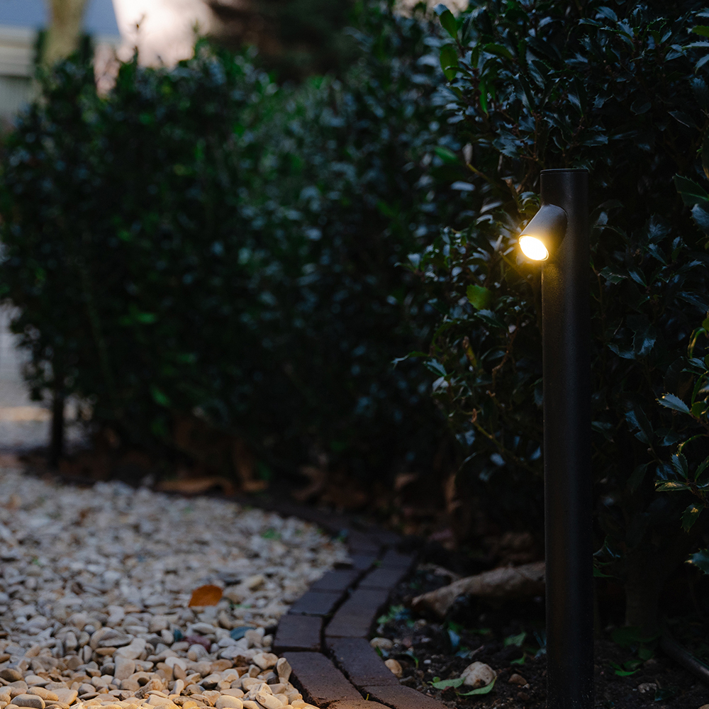 Ronde staande LED tuinlamp Silas met 1 lichtpunt 30 cm | warm wit | IP65 buitenlamp pad‑ &amp; terraslicht